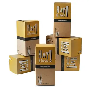 HAY! Straws Original Tall Drinking Straws | 3000 Compostable & Disposable Drinking Straws | 7.75" Length
