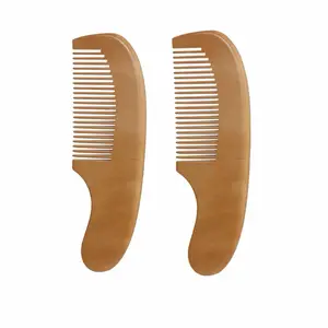 2 pack wooden mini small tiny pocket Mustache beard grooming styling Hair Brushes & Combs suitable men women children  kids
