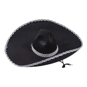 Adult’s Black Mariachi Sombreros - 6 Pc.