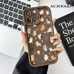 Feminine Soft Case for iPhone11/12/13/14/15/16/17/promax/x/xs/xr/xsmax Case Pixel Cat Pattern Durable, Ultra Slim, Cute and Practical | Lightweight Protective Case for Her