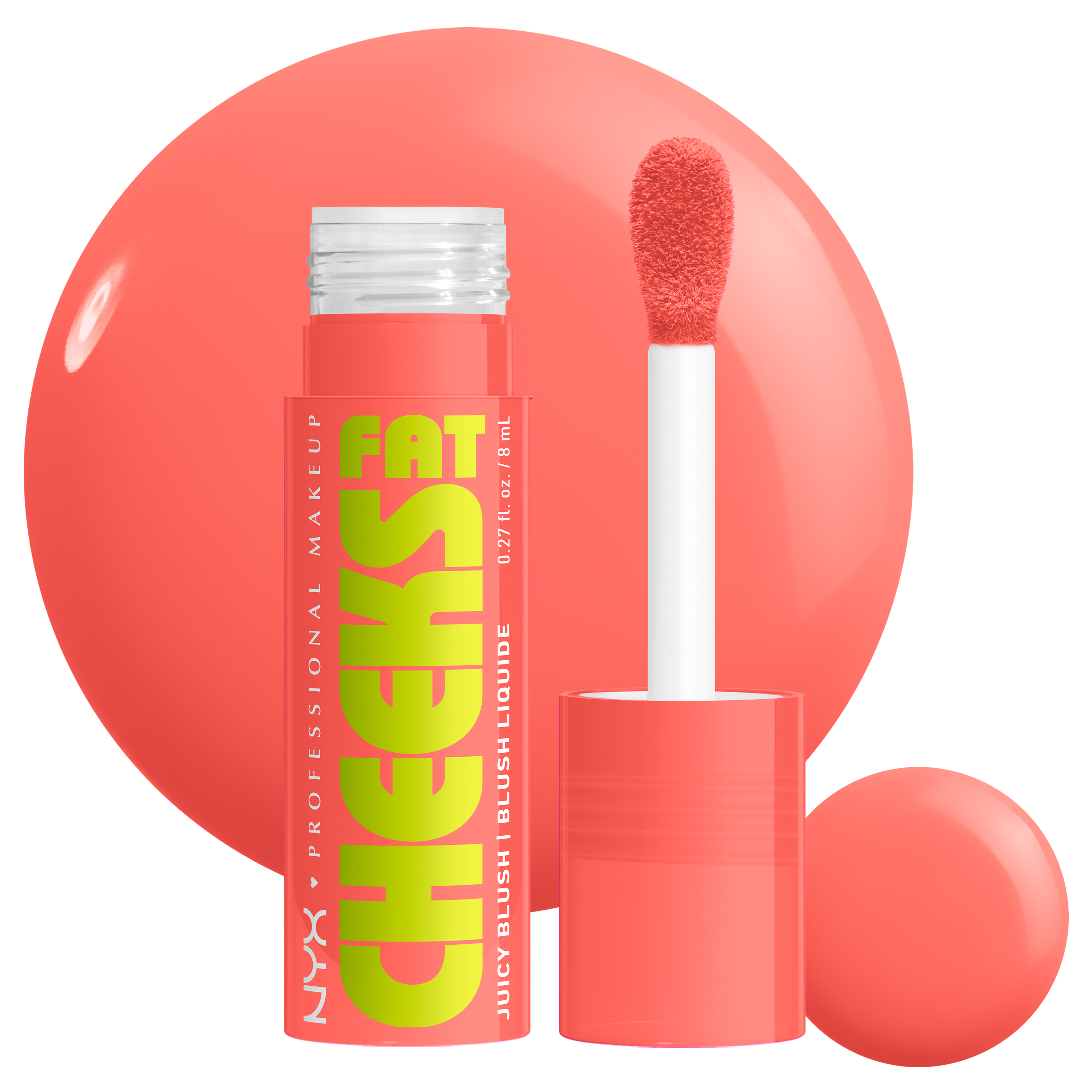 Fat Cheeks Juicy Liquid Blush Dewy Hydrated Color & Shine for Cheeks, and 12HR wear, NYX Professional Makeup