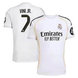Unisex Soccer Realmadrid Team #7Vini JRChampions League Playoffs 2026 Home On Field Jersey - Blue