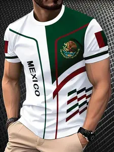 Men's Patriotic Eagle Graphic Tee – 3D Printed Short Sleeve T-Shirt, Lightweight Breathable Casual Wear
