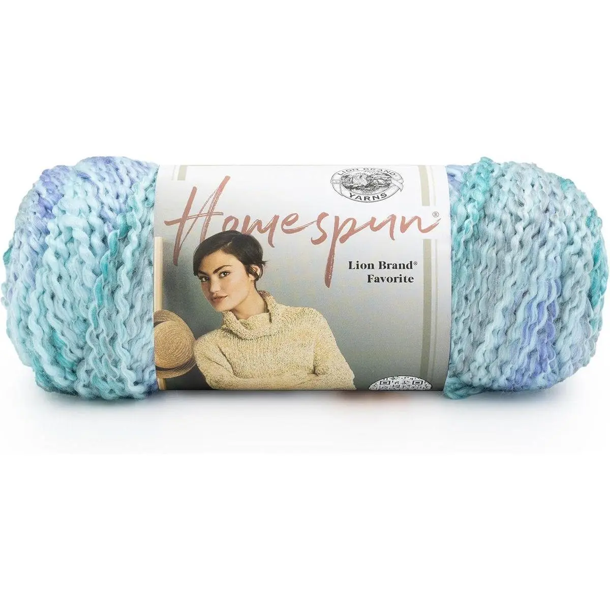 Homespun Yarn, Soft Bulky Yarn for Knitting, Crocheting, and Crafting, 1 pack, Waterfall