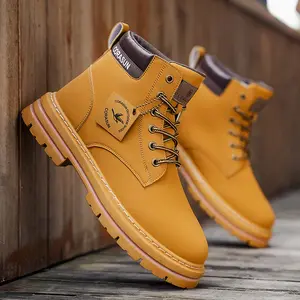 2025 Autumn Winter Men's Classic Workwear Boots Fashionable Sports Leisure Mid Top Outdoor Versatile Motorcycle Boots Shipped from US Warehouses