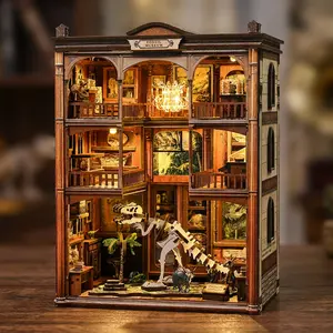 Illuminated Dinosaur Fossil 3D Wooden Model, DIY Museum Style Diorama, Historical Science Assembly Kit, Handicraft Present for Craft Lovers