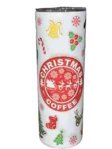 Christmas Coffee and Mugs - 20oz oz 20 oz. 20oz. - Skinny Straight Sublimation Tumbler - Amy's Tumbler Junkies - Your Favorite Tumbler Shop!