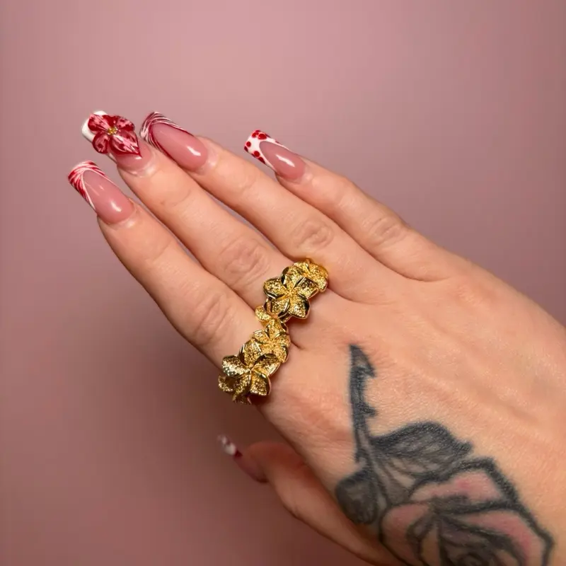 3 Flower Ring