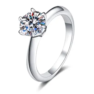 #02（Vow Ring）925 Sterling Silver Synthetic Moissanite Ring
