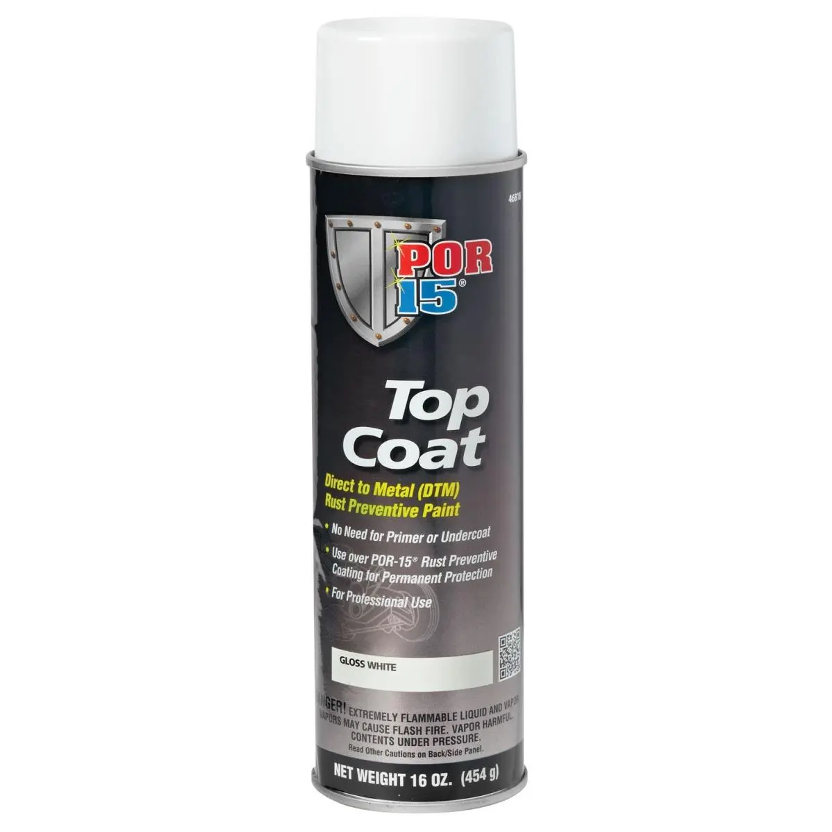 212 MAIN POR-15 Gloss White Top Coat, 16oz Spray, Direct-to-Metal Corrosion Guard, Exceptional Adhesion, No Primer Needed, No Need for Undercoat, Long-Term Gloss & Color Retention