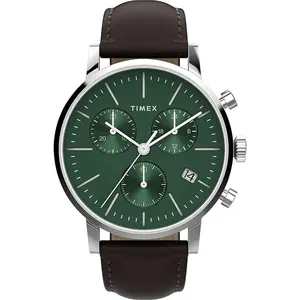 Timex Midtown 40mm Chronograph Leather Mens Watch TWH6Z6010