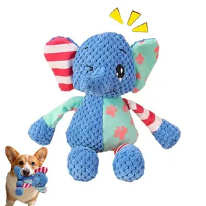 Pet Sound Toy Plush Elephant Chew Interactive Dog Toy, Durable for Small Medium Large Dogs, Fun Teeth Cleaning Pet Supplies