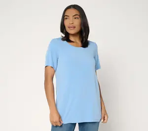 Susan Graver Essentials Regular Liquid Knit U-Neck Tunic