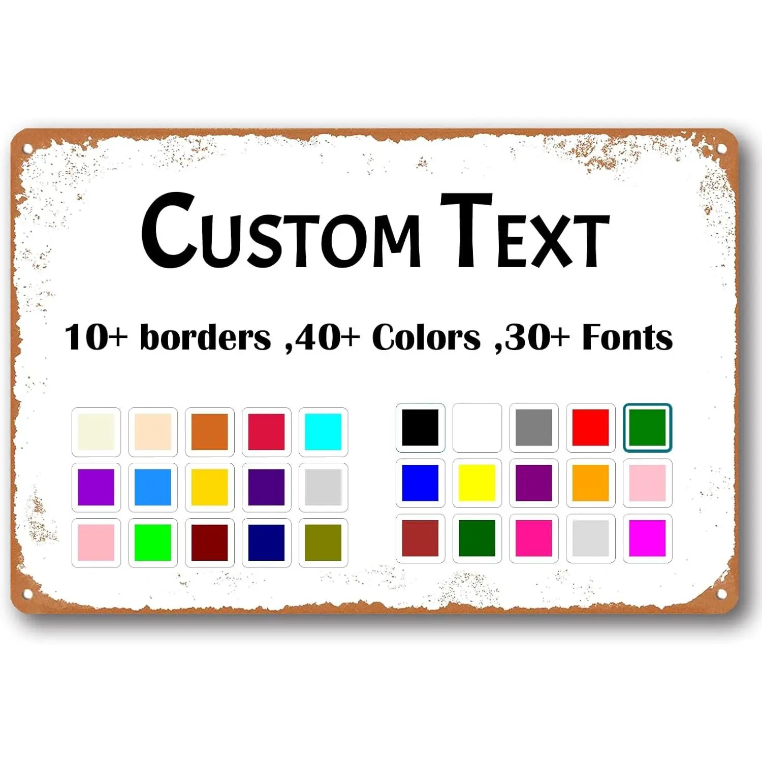 Aluminum Metal Rustic Custom Sign With Your Own Image/logo/Text, Personalized Vintage Style for Wall Outdoor Indoor Office Home Business Him Men Dad Man Cave