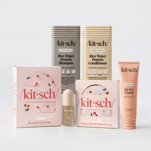 Kitsch's Ultimate Shower Bundle Smoothing Rice Sugar Body Care Cream Vanilla Cleansing Body Glow