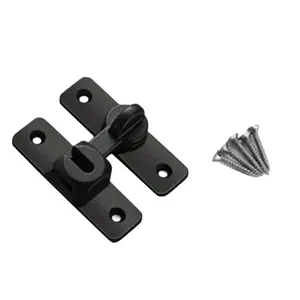 Barn Safety Door Lock, Door Security Lock, 90/180 Degree Flip Barn Door Lock, Privacy Sliding Door Latch, Suitable for Doors, Garden, Bathroom, Garage, Windows, Secure Latch Closure