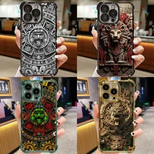 Mysterious Maya style totem personalized phone case Suitable For for iPhone 17 16 Promax 15 Plus 14 13 12 11 Pro Max Plus Shockproof Mobile Phone Cases  #YGSJDQZ5