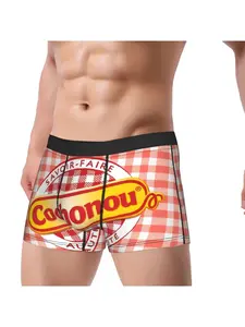 1pc Stripe Fan Fun Underpants Breathbale Panties Man Underwear Print Shorts Boxer Briefs Halloween