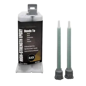 High-Strength Epoxy - Black, Two-Part Structural Epoxy Adhesive, Rigid Bond Strength, 50 mL (1.69 fl oz)