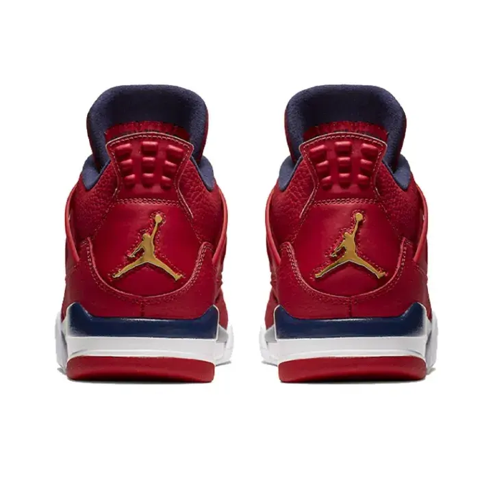 Bright Red Matte Cow Leather Street Skate Shoes Dark Blue Plastic Hardware Breathable Grid Mesh Side Panel Shock Absorbing Daily Footwear