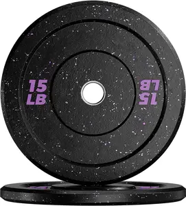 Bumper Weight Plate Training Weight Lifting Plate 10 Lbs, 15 Lbs, 25 Lbs, 35 Lbs, 45 Lbs for Strength Training and Weightlifting