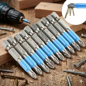 Powerful Magnetic Cross Screwdriver Bits, 1/4" Hex Shockproof Impact Driver Adaptor with Quick-Release Extension Rod, PH2 Bits & Durable Anti-Drop Tools Set for Home Auto Repair & DIY.