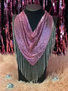 Rhinestone Bandana/Discodana - Pink