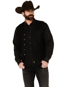 Moonshine Spirit Men's Innovator Pinstripe Denim Vest - Mssp24v3-Blk