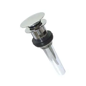 Kingston Brass  Fauceture  Push Pop-up Drain with Overflow Chrome