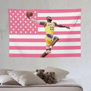 23 LeBron Art James Flag Wall Art Hanging,For Decorate Clubs Concerts Bars University Dormitories Living Rooms Bedrooms Decor Tapestry