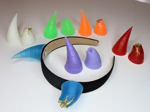 Broken Medium Demon queen horns for Cosplay, Festivals, costume, devil, gothic, rave, halloween, uv reactive