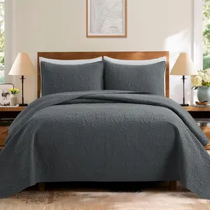 Quilt Bedding Set,Ultrasonic Queen King Size Quilt Set,Bedding Set Lightweight Soft  Bedspread Coverlet With Coin Pattern, 3 Pieces Lightweight Pure Cotton Coverlet Bedding Set For All Seasons