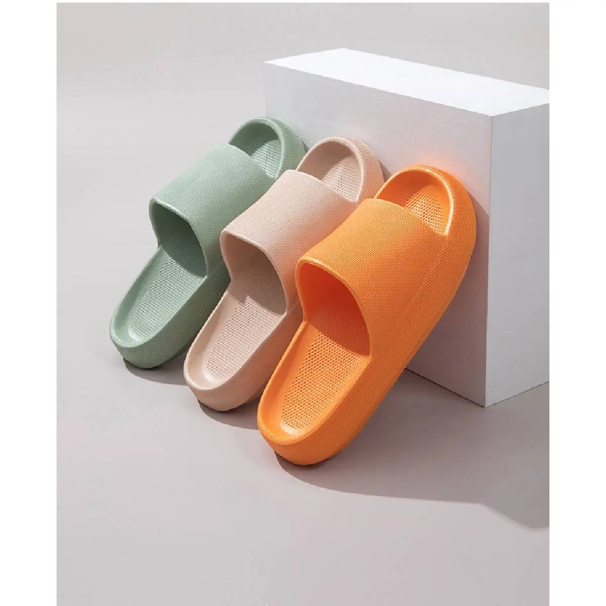 Unisex Cloud Slides, Thick Cushioned Pillow Slippers, Quick-Drying Non-Slip EVA Sandals for Bathroom and Indoor Home Use, Cloud Slippers, Bathroom Slippers