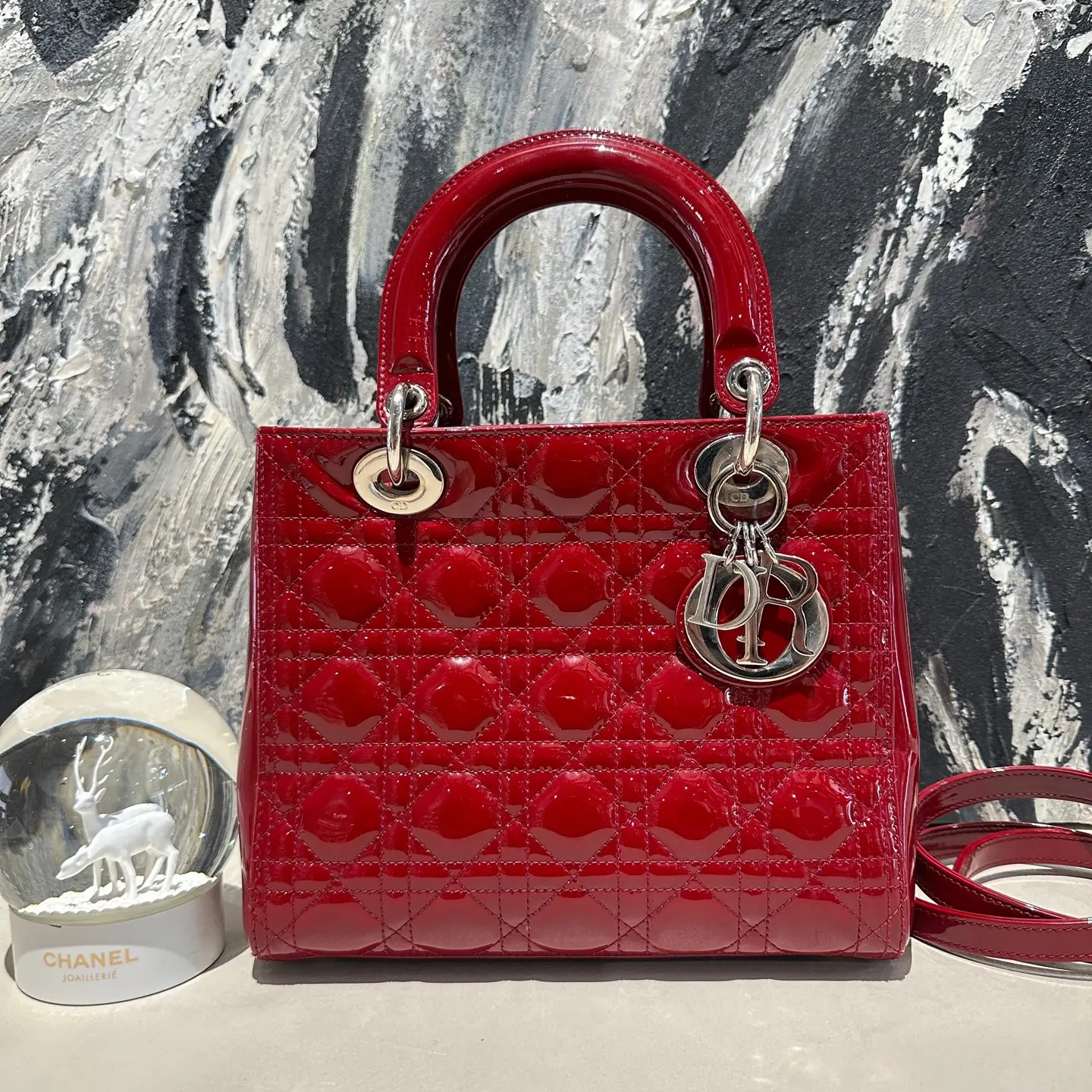 Pre-owned Dior classic cannage guilted top handle bag