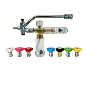 Upgraded Foam Cannon, Dual-Connector No-Dilution Design with Adjustable Angle & Flow, 7 Nozzle Tips, 1/4" Quick Connect for Pressure Washer, Shatter-Resistant Soap Bottle, Car Wash Detailing Kit