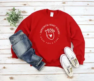Congenital Heart Disease Hope For A Cure Crewneck Sweatshirt CHD Awareness Apparel, Cute CHD Gift, Heart Defects, Heart Warrior Gift