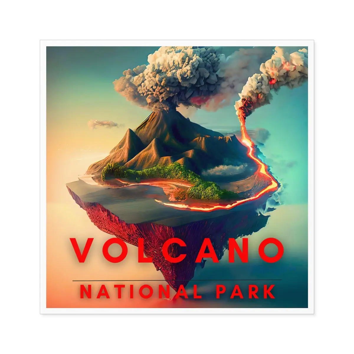 Volcano National Park: Fiery Wonder Indoor & Outdoor Stickers