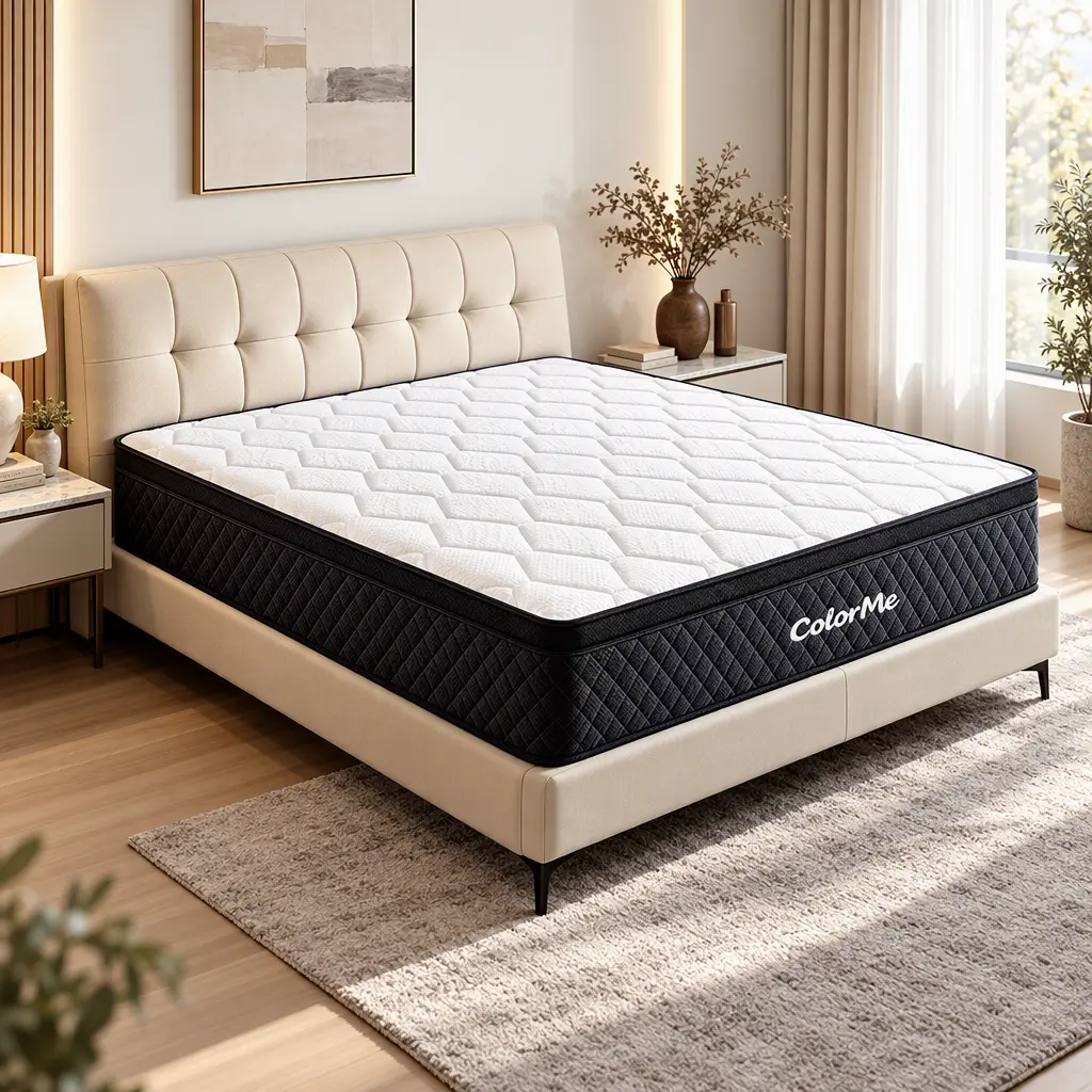 12"14" Inch Memory Foam Hybrid Mattress with Independent Pocket Springs, Plush Feel, Pressure Relief and Motion Isolation, Breathable Mattress in a Box, Twin/Full/Queen/King
