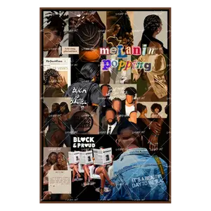 Juneteenth Collage -Smard Black Wall Art Print/ Canvas for Home /Office Decor