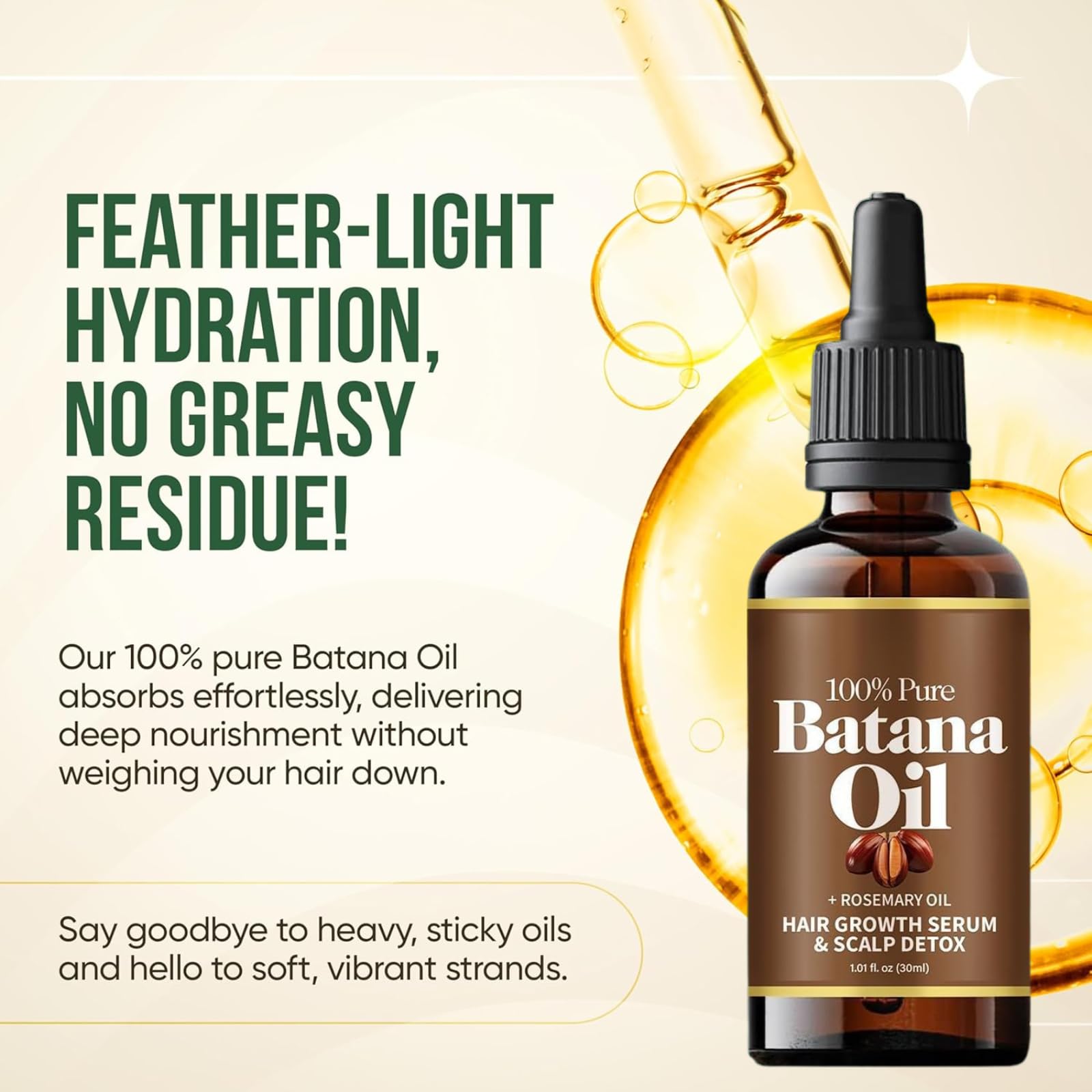 Batana Oil,Strong & Healthy Hair, Make Hair Longer Fuller Thicker, Organic Batana Oil with Rosemary,Organic Rosemary Oil Vitamin E Nourish Scalp,for All Hair Types,