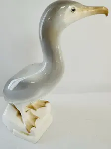 Noritake Nippon Bone China Seagull Albatross Figurine 1979 Vintage Glossy Glazed Decorative Collectible for Room Ornaments