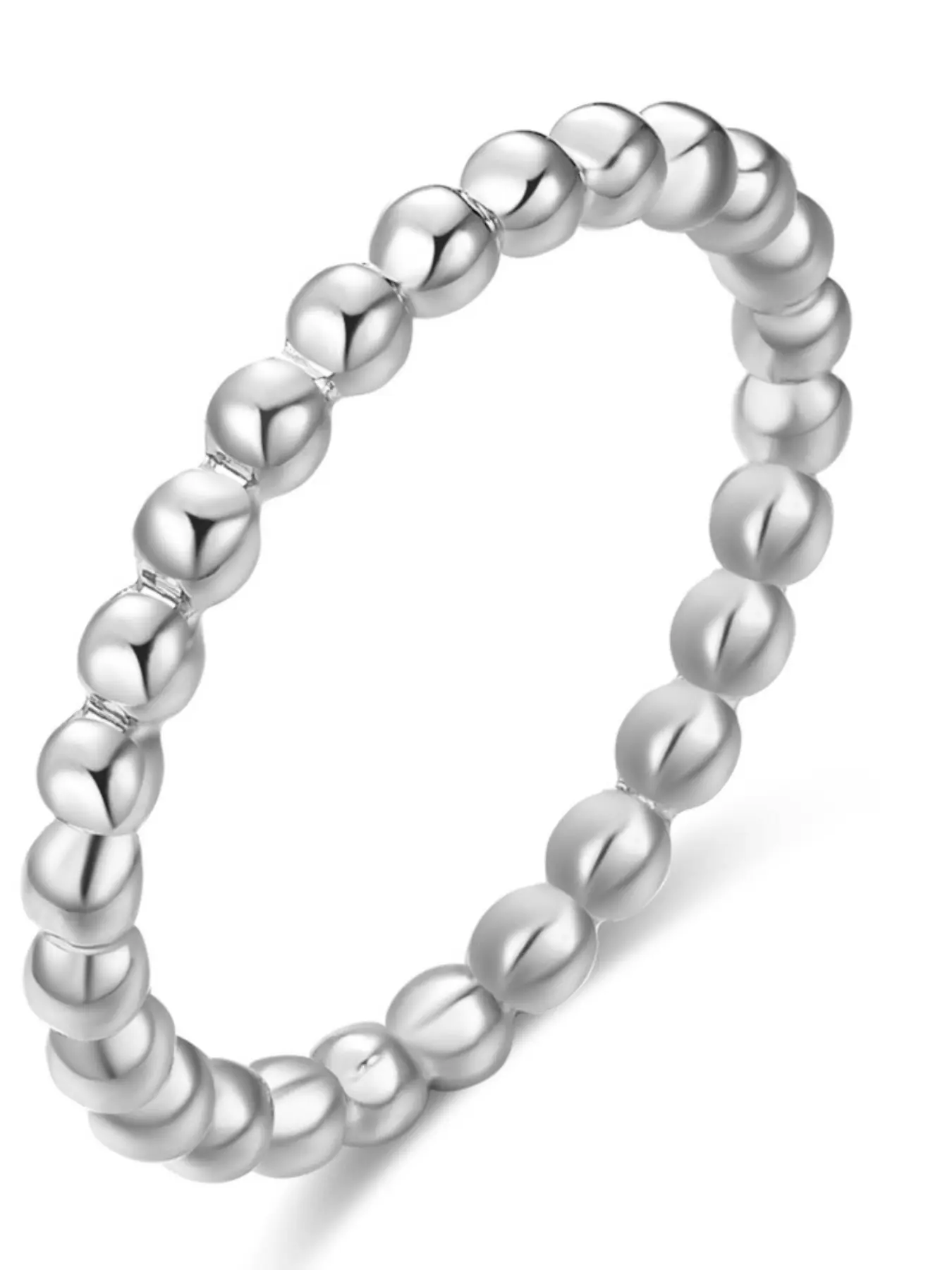 Fashionable Geometric Bead Couple Rings, 2mm Stainless Steel Titanium Ring, Simple and Unique Design, Beautiful Rings, Perfect for Couples