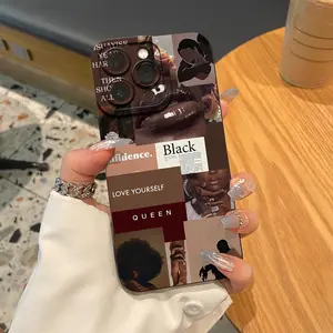 Creative Abstract Figure Pattern Solid Color Angel Eye Phone Case, Shockproof Decorative Cover Compatible with iPhone 16/17/15 14 13 12 11 Series