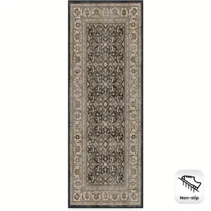 Ruggable Washable Runner Rug, Alessia Dark Wood, Premium Farmhouse Rugs for Hallway, Kitchen, Entryway, Living Room, Bedroom, Office with Gripper Non Slip Pad Vintage Hallway Runner Rug- Durable, Anti-fatigue Rectangle Rug, Creative Design