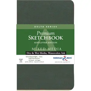 Delta Series Softcover Sketchbook, 5.5" x 8.5", 270 gsm (Extra Heavyweight), Ivory Paper, Cold Press Surface