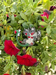 Cute Mythical Three Headed Hell Hound Furry Creature-Cerberus Enamel Pin