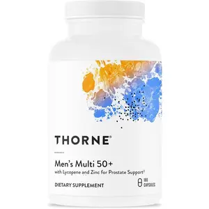 Mens Multivitamin 50 Plus with Vitamins A B6 B12 C D E and Zinc for Heart Brain Prostate Muscle and Immune Support 180 Capsules
