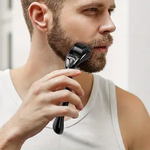 Micro Needle Roller Facial Massage Tool, Stainless Steel Face Massager, 0.25/0.5/1.0mm for Hair, Beard, Skin Care