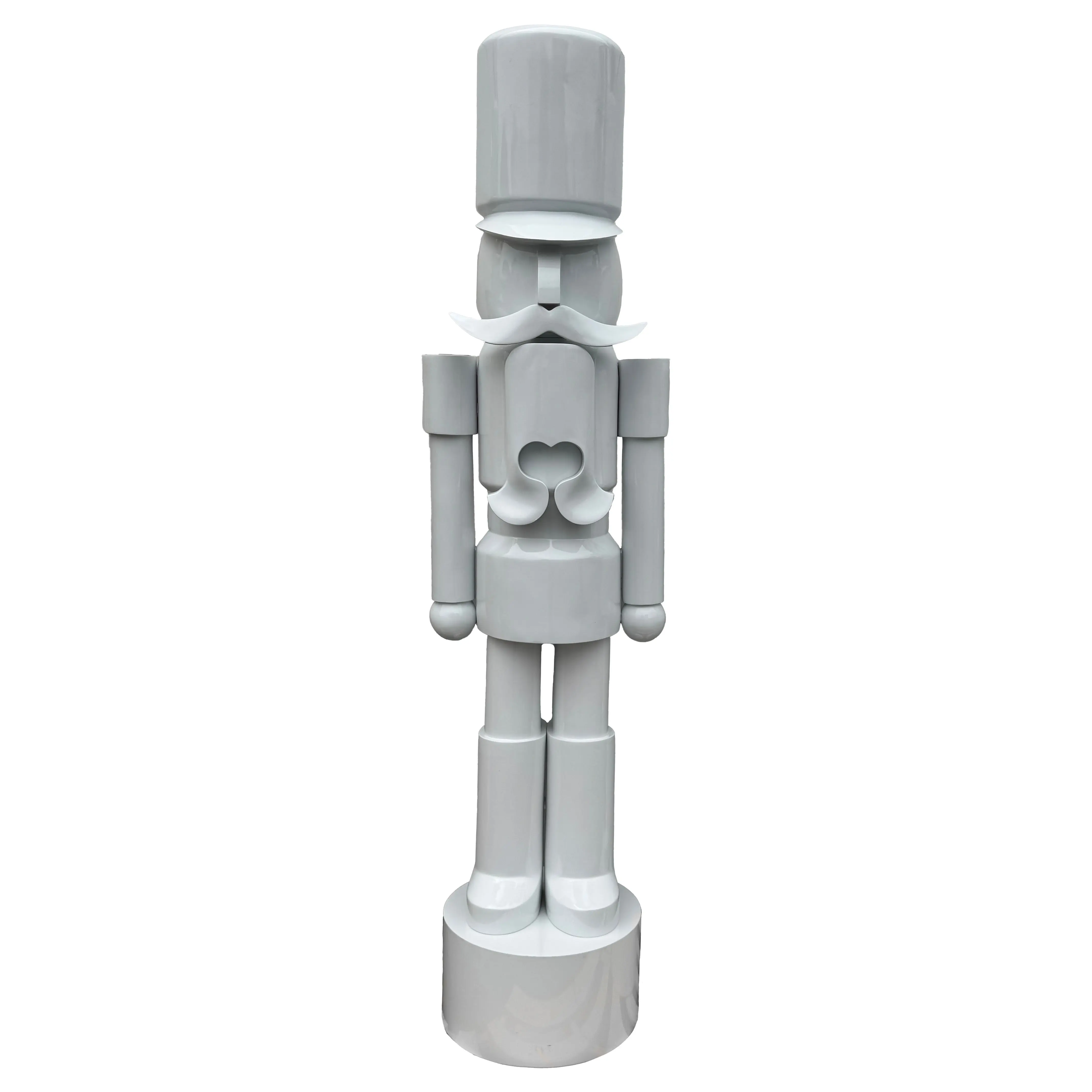 Pre-Owned Nordstrom White Nutcracker Standing Life Size Statue