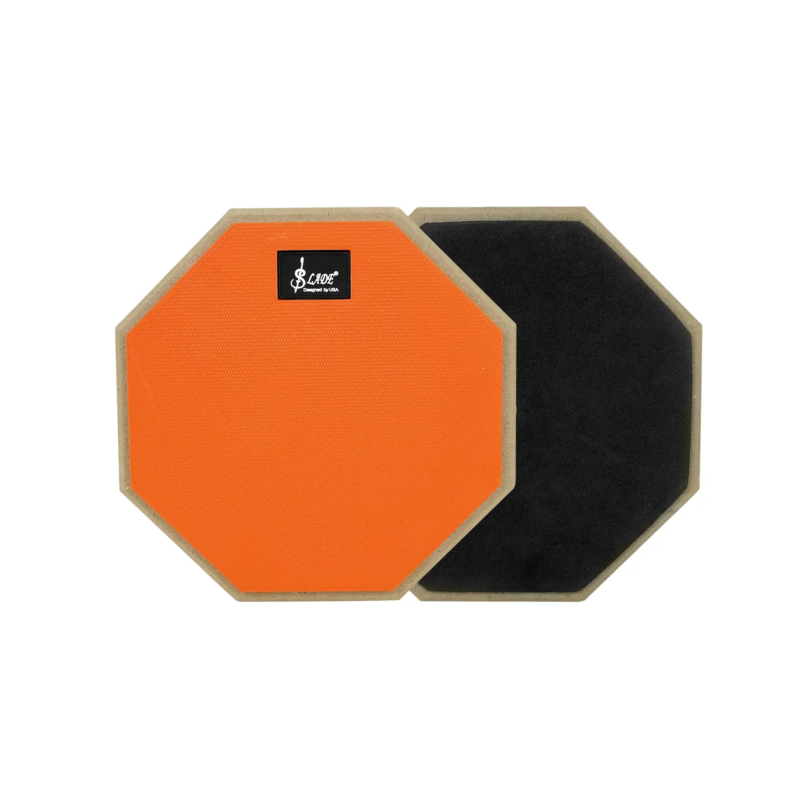 Slade Pure Rubber 8 Inch Snare Drum Practice Pad Metronome, Durable Percussion Accessory for Music Education & Performance Training